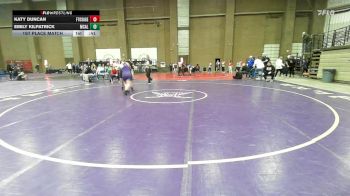 190B 1st Place Match - Emily Kilpatrick, Belton vs Katy Duncan, Tonganoxie