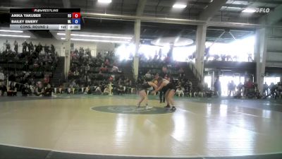 131 lbs Cons. Round 2 - Anika Yakuber, Rochester Christian vs Bailey Emery, West Liberty