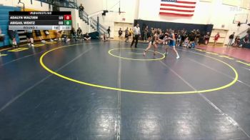 94-98 lbs Round 1 - Adalyn Waltjen, Lovell Middle School vs Abigail Wentz, Cody Middle School