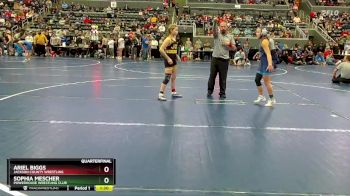 100 lbs Quarterfinal - Ariel Biggs, Jackson County Wrestling vs Sophia Mescher, Powerhouse Wrestling Club