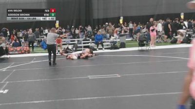 135 lbs Champ. Rd Of 32 - Ava Beldo, Patton Trained vs Addison Brown, Waynesville Tigers Wrestling Club