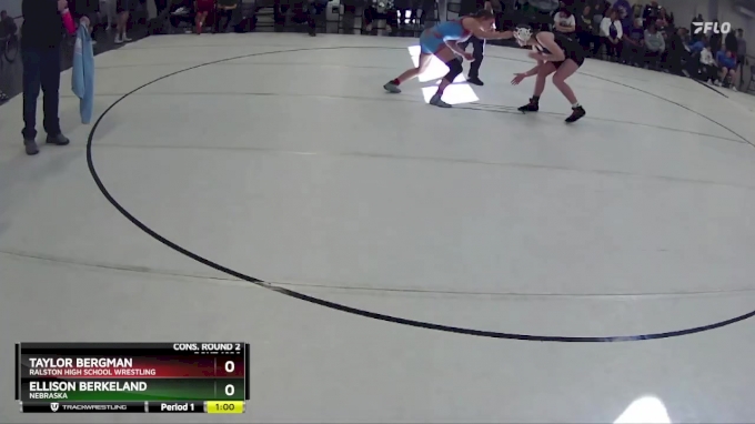 118 lbs Cons. Round 2 - Ellison Berkeland, Nebraska vs Taylor Bergman ...