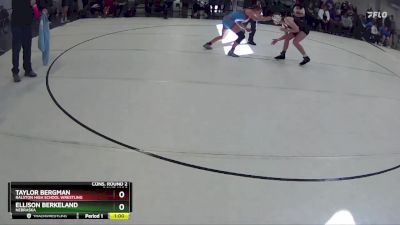 118 lbs Cons. Round 2 - Ellison Berkeland, Nebraska vs Taylor Bergman, Ralston High School Wrestling