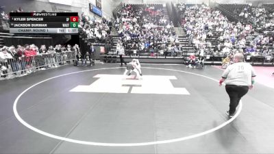 5A 126 lbs Champ. Round 1 - Kyler Spencer, Spanish Fork vs Jackson Burman, Wasatch