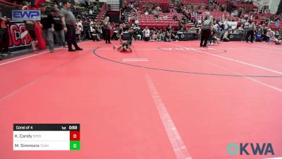 58 lbs Consi Of 4 - Kaiden Candy, Sperry Wrestling Club vs Marcus Simmons, Team Guthrie Wrestling