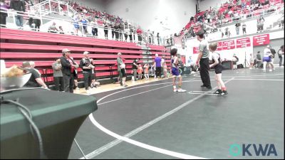 55 lbs Quarterfinal - Wynston Hensley, Little Axe Takedown Club vs Karter Kaulaity, Chickasha Youth Wrestling