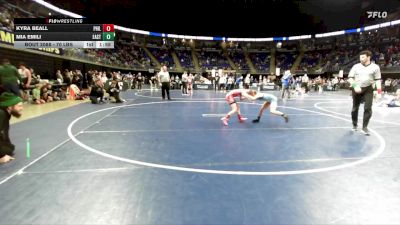 70 lbs Semifinal - Kyra Beall, Philadelphia vs Mia Emili, Easton