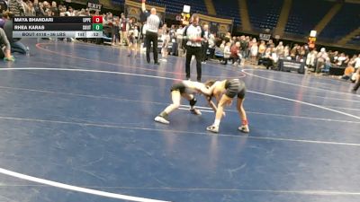 56 lbs Final - Maya Bhandari, Upper St. Clair vs Rhea Karas, South Fayette