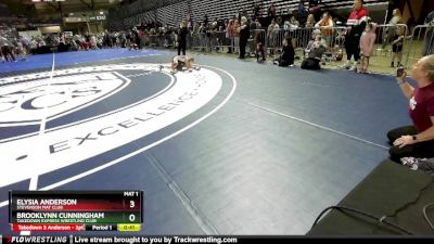 67 lbs Cons. Round 4 - Brooklynn Cunningham, Takedown Express Wrestling Club vs Elysia Anderson, Stevenson Mat Club