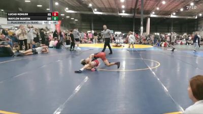 70 lbs Placement (4 Team) - Waylon Martin, GRIZZLY WRESTLING CLUB vs Lucas Kohler, NC LEGEND