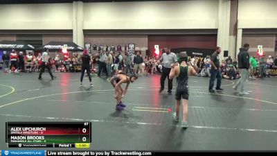 67 lbs Round 4 (6 Team) - Alex Upchurch, Spatola Wrestling vs Mason Brooks, Panhandle All-Stars