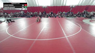 14U Boys - 155 lbs Cons. Round 2 - Trenton Gohlke, Wisconsin vs Logan Vondra, Dodgeville Mat Club