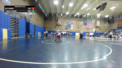 135lbs Champ. Round 3 - Lily Ganal, Lake Stevens (Girls) vs Emily Stone, Hermiston (Girls)
