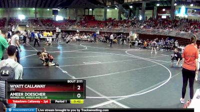 65 lbs Champ. Round 2 - Wyatt Callaway, 2TG vs Ameer Doescher, Wisner Rec Wrestling Club