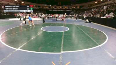 Girls 170 lbs Cons. Round 2 - Briyana Biggs, Bloomfield vs Amarette Sedillo, Volcano Vista