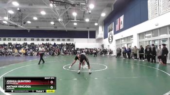 120 lbs Cons. Round 3 - Nathan Hinojosa, Burbank vs Joshua Quintero, Los Alamitos