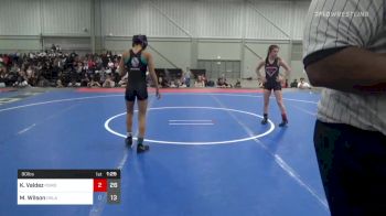 90 lbs Rr Rnd 2 - Katey Valdez, Pomona Elite Girls vs McKenna Wilson, Oklahoma Twister Sisters