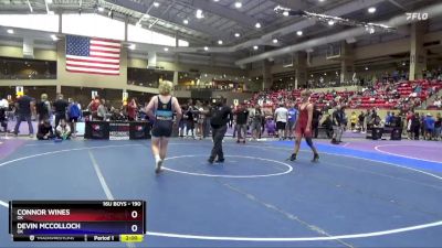 190 lbs Cons. Round 2 - Connor Wines, OK vs Devin McColloch, OK