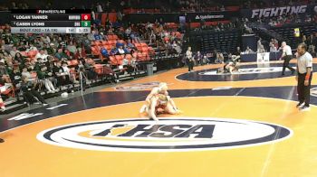 1A 190 lbs Quarterfinal - Logan Tanner, Murphysboro vs Casen Lyons, Springfield (Sacred Heart-Griffin)