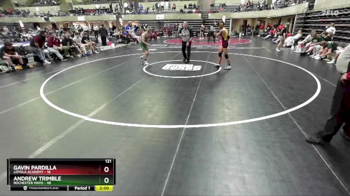 121 lbs Finals (8 Team) - Gavin Pardilla, Loyola Academy vs Andrew ...