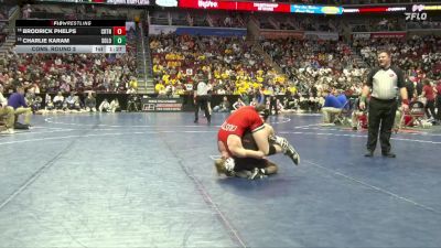 2A-138 lbs Cons. Round 2 - Brodrick Phelps, Creston vs Charlie Karam, Solon