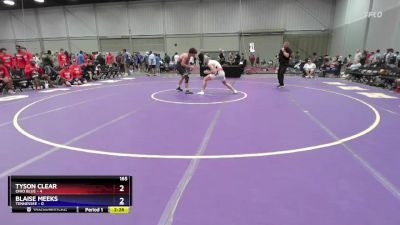 165 lbs Placement Matches (8 Team) - Tyson Clear, Ohio Blue vs Blaise Meeks, Tennessee