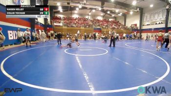 90 lbs Quarterfinal - Kaisen Kelley, Raw Wrestling Club vs Collin Yocham, Coweta Tiger Wrestling