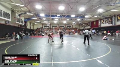 157 lbs Cons. Round 1 - Kaleb Gomez, Lassen College vs Syed Sajjadi, Modesto College