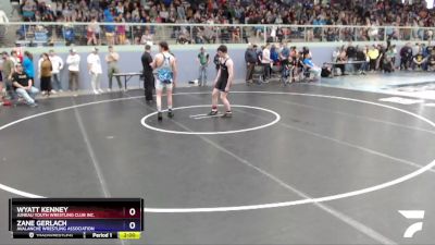 152 lbs Round 2 - Wyatt Kenney, Juneau Youth Wrestling Club Inc. vs Zane Gerlach, Avalanche Wrestling Association