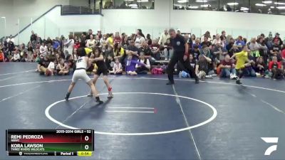 52 lbs Quarterfinal - Kora Lawson, Three Rivers Wildcats vs Remi Pedroza, NBWC