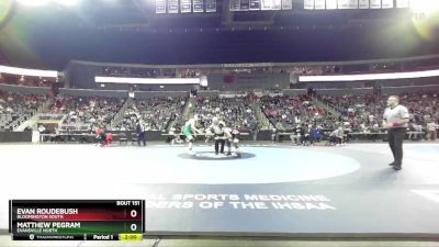 165 lbs Quarterfinal - Evan Roudebush, Bloomington South vs Matthew Pegram, Evansville North