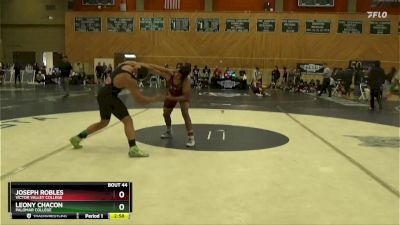 197 lbs Champ. Round 1 - Joseph Robles, Victor Valley College vs Leony Chacon, Palomar College