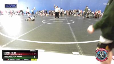 49 lbs Semis (4 Team) - Corby Jones, OpenMats Wrestling Club vs Owen De Los Reyes, Midwest Gold