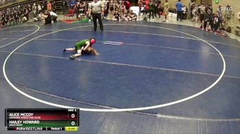 45 lbs Cons. Semi - Alice McCoy, Charger Wrestling Club vs Hailey Howard, Gold Rush