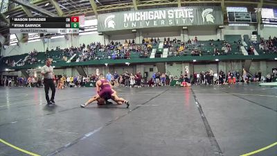157 lbs Quarterfinal - Mason Shrader, Central Michigan vs Ryan Garvick, Indiana