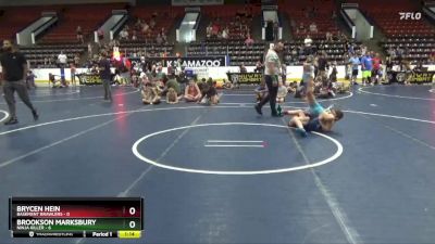 72 lbs Round 4 (6 Team) - Brookson Marksbury, Ninja Killer vs Brycen Hein, Basement Brawlers