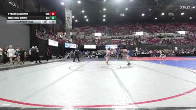 126 lbs Quarterfinal - Tyler Baldwin, Black Hills Wrestling Academy vs Michael Keith, Natrona Colts