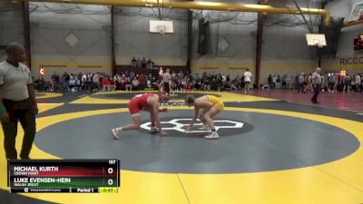 157 lbs Cons. Round 3 - Luke Evensen-Hein, Walsh Jesuit vs Michael Kurth, Crown Point