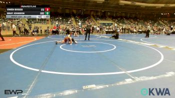 83 lbs Quarterfinal - Owen Boggs, Cleveland Takedown vs Bray Johnson, Checotah Matcats