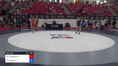 55 kg Quarters - Elyle Francisco, Anchorage Youth Wrestling Academy vs Davis Motyka, XCalibur Athletics