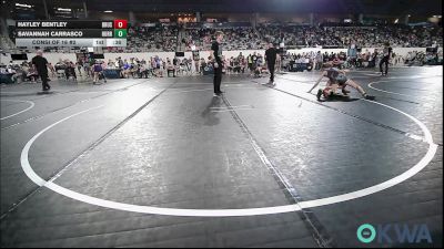 110 lbs Consi Of 16 #2 - Hayley Bentley, Brushy Wrestling Club vs Savannah Carrasco, Hurricane Wrestling Academy