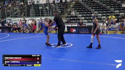 87 lbs Cons. Round 4 - Treyden Diduch, IL vs Shay Lundvall, IA