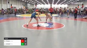 106 lbs Final - Garrett Totten, Shore Thing Waves vs Jack Zaleski, Triumph Gold
