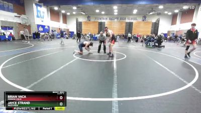 165 lbs Cons. Round 2 - Brian Vaca, Mission Viejo vs Jayce Strand, Westview