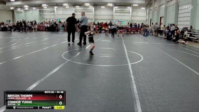 44-48 lbs Round 1 - Connor Yuhas, Buxton vs Brycen Thorpe, Laurel Highlands