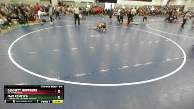 84 lbs Champ. Round 2 - Max Rentsch, Team Nazar Training Center vs Bennett Hoffberg, St. Charles WC