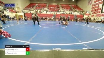 80 lbs Rr Rnd 3 - Paisleigh Carpenter, Midwest City Bombers Youth Wrestling Club vs Layla Rummel, Harrah Little League Wrestling