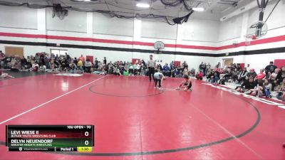 70 lbs Champ. Round 1 - Levi Wiese Ii, Butler Youth Wrestling Club vs Delyn Neuendorf, Greater Heights Wrestling