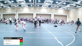 116 lbs Consi Of 16 #2 - Anabelle Serratos, Wolfpack WC vs Lei'ani Jaime, Animal House WC