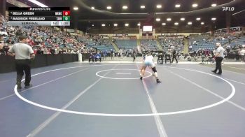 140 lbs Semifinal - Madison Freeland, Tecumseh - Shawnee Heights HS vs Bella Green, Wichita-Kapaun Mt.Carmel Hs